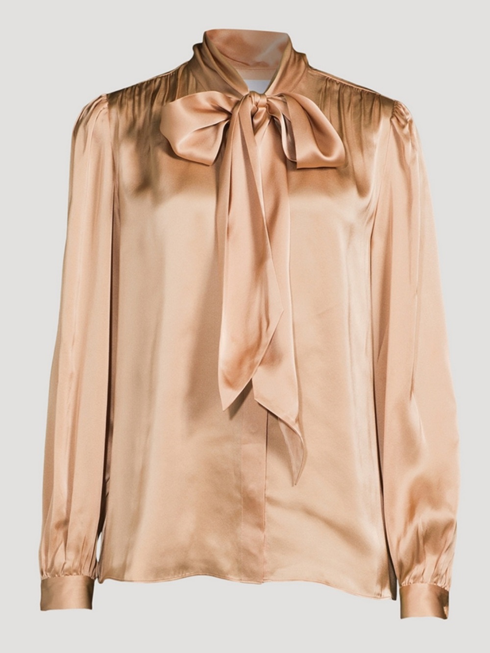 FRAME Femme Tie-Neck Silk Blouse